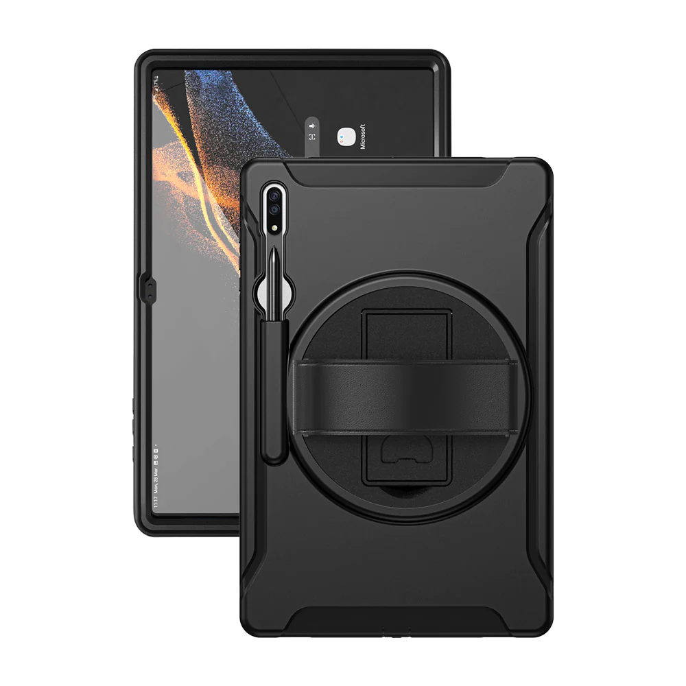 rin-ss-x900-samsung-galaxy-tab-s8-ultra-sm-x900-x906-rainproof-military-grade-rugged-case-with-hand-strap-and-kick-stand